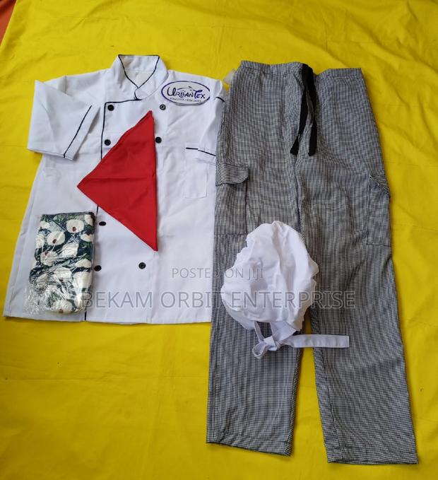 Custom Professional Chef Trouser+Jacket+Hat+Scarf Oven Glove - thumbnail 2
