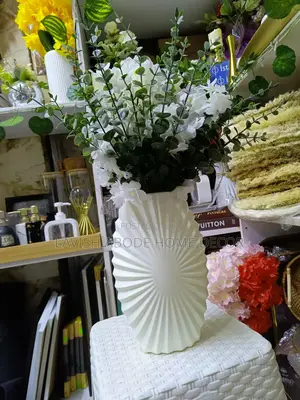 Nordic White Flower Vase for Decor Large Size
