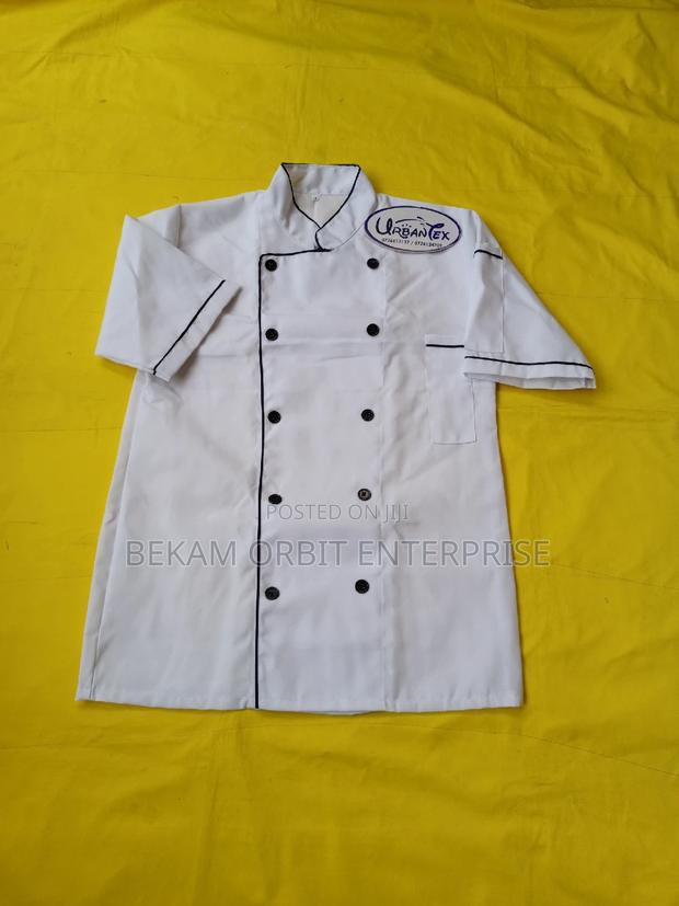 Breathable Short Sleeved White Chef Jacket - main view