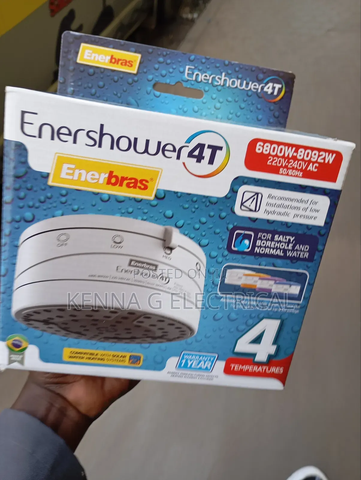 Enershower 4 Temperature Shower Head