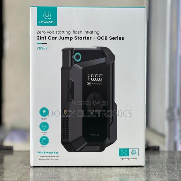 Usams 2-in-1 Jump Starter+Power Bank 8000amah