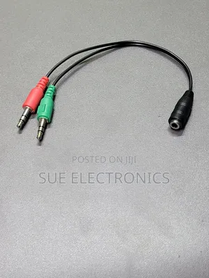 3.5mm Portable 2 Male to 1 Female Jack Connecter