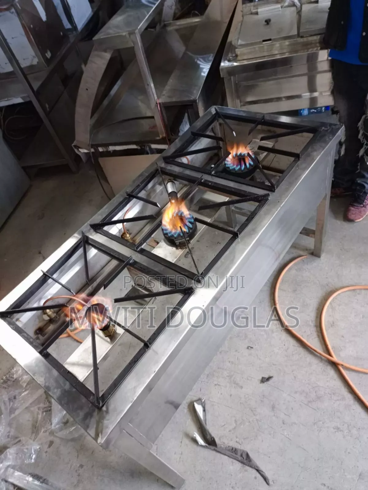 Stainless Steel Three Burner Gas Cooker