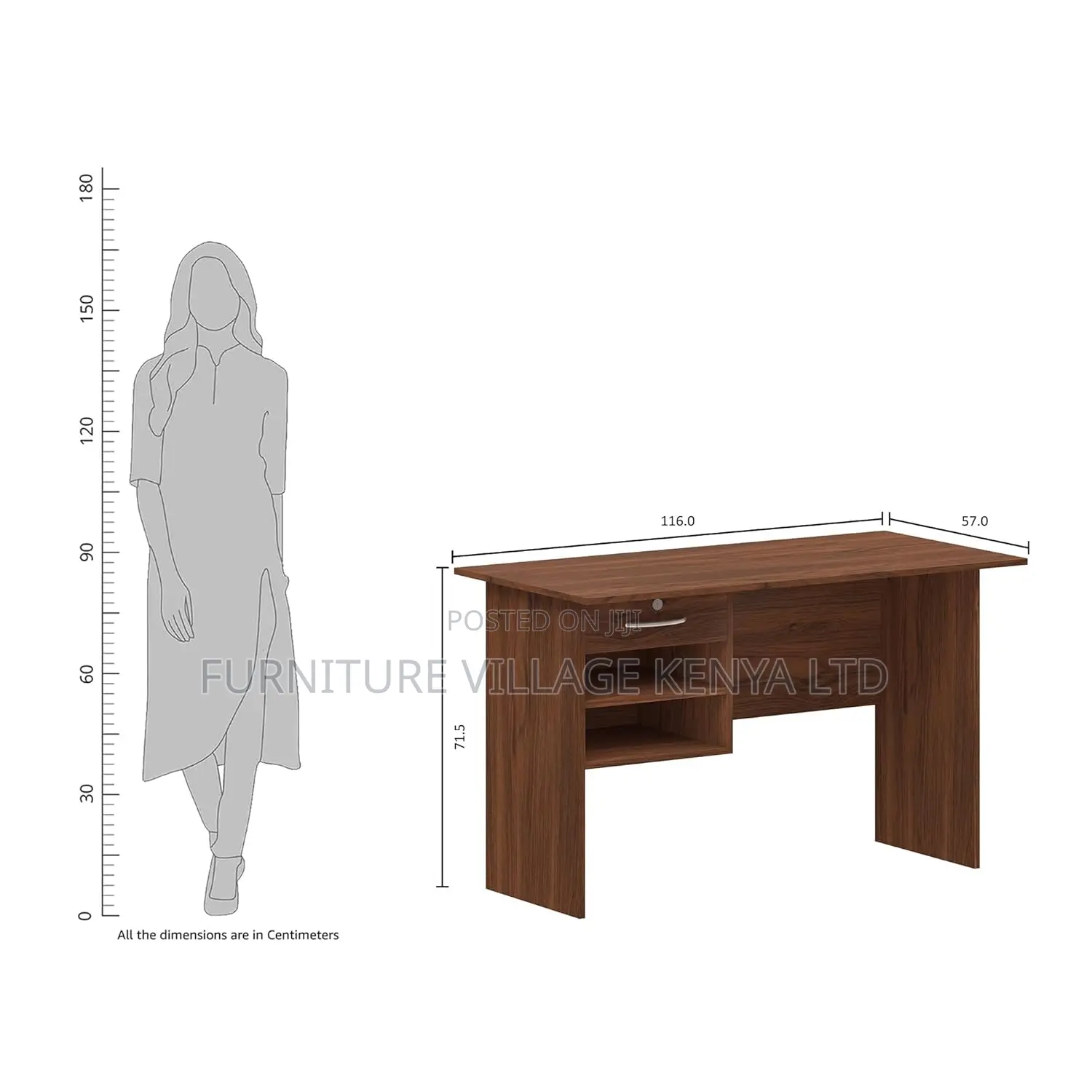 Home Office Desk -1200mm Study Table With Drawers