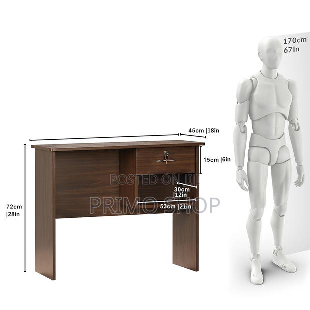 Study Table and Office Desk (Walnut, Matte Finish) - thumbnail 2