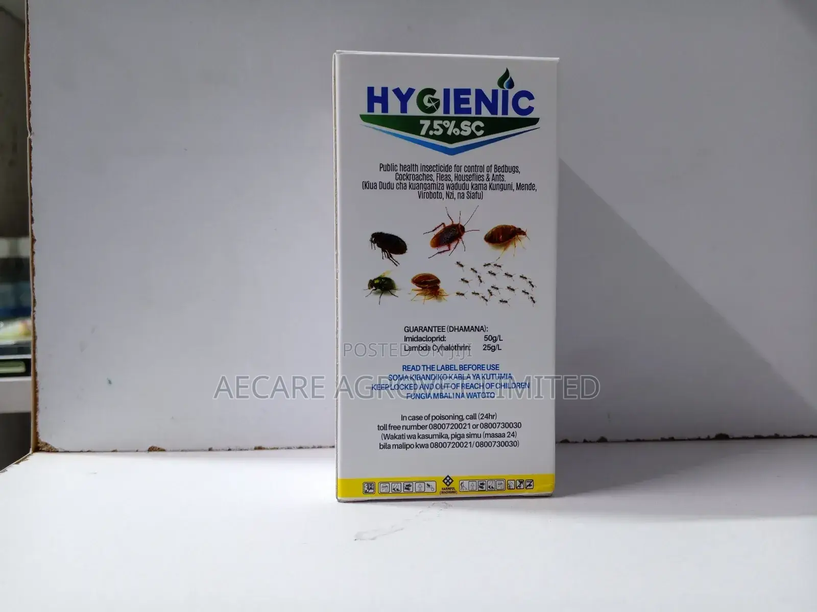 Hygienic Pesticide 7.5% Sc 20ml 100ml Cocroach,Bedbugs Fly