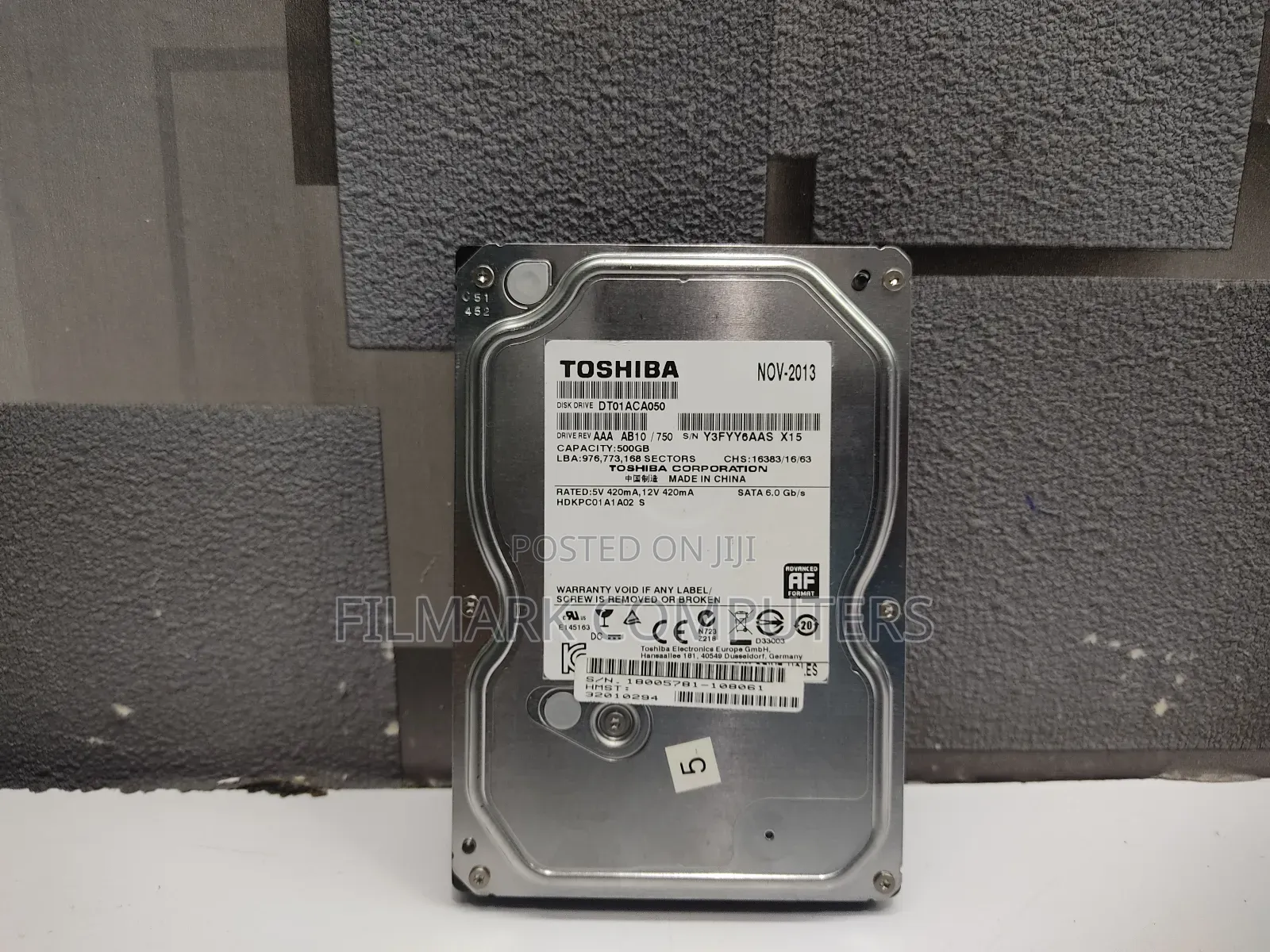Toshiba 500 Gb 3.5-inch Internal Hard Drive For Desktop