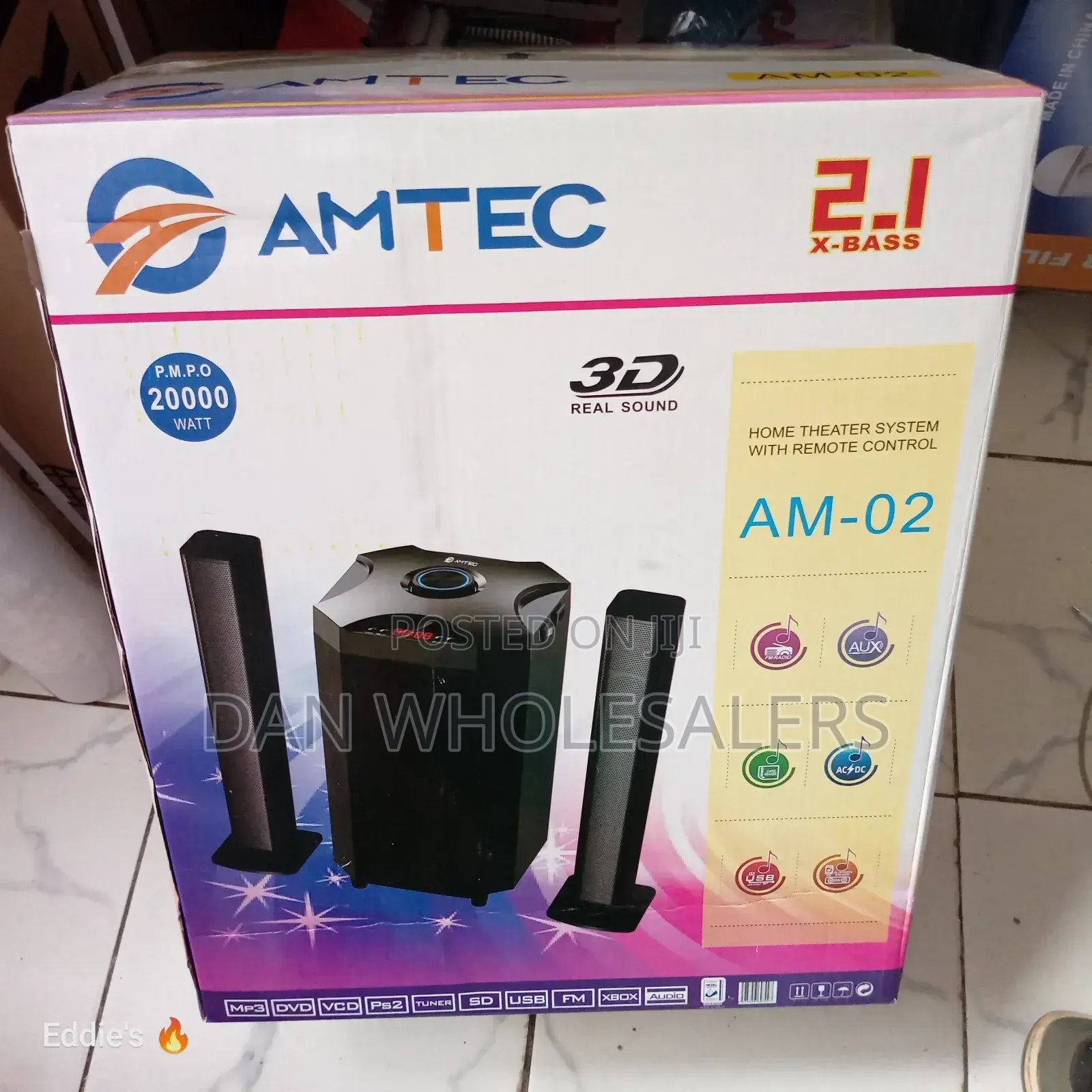 Amtec-02 2.1CH Multimedia Speaker Subwoofer System 