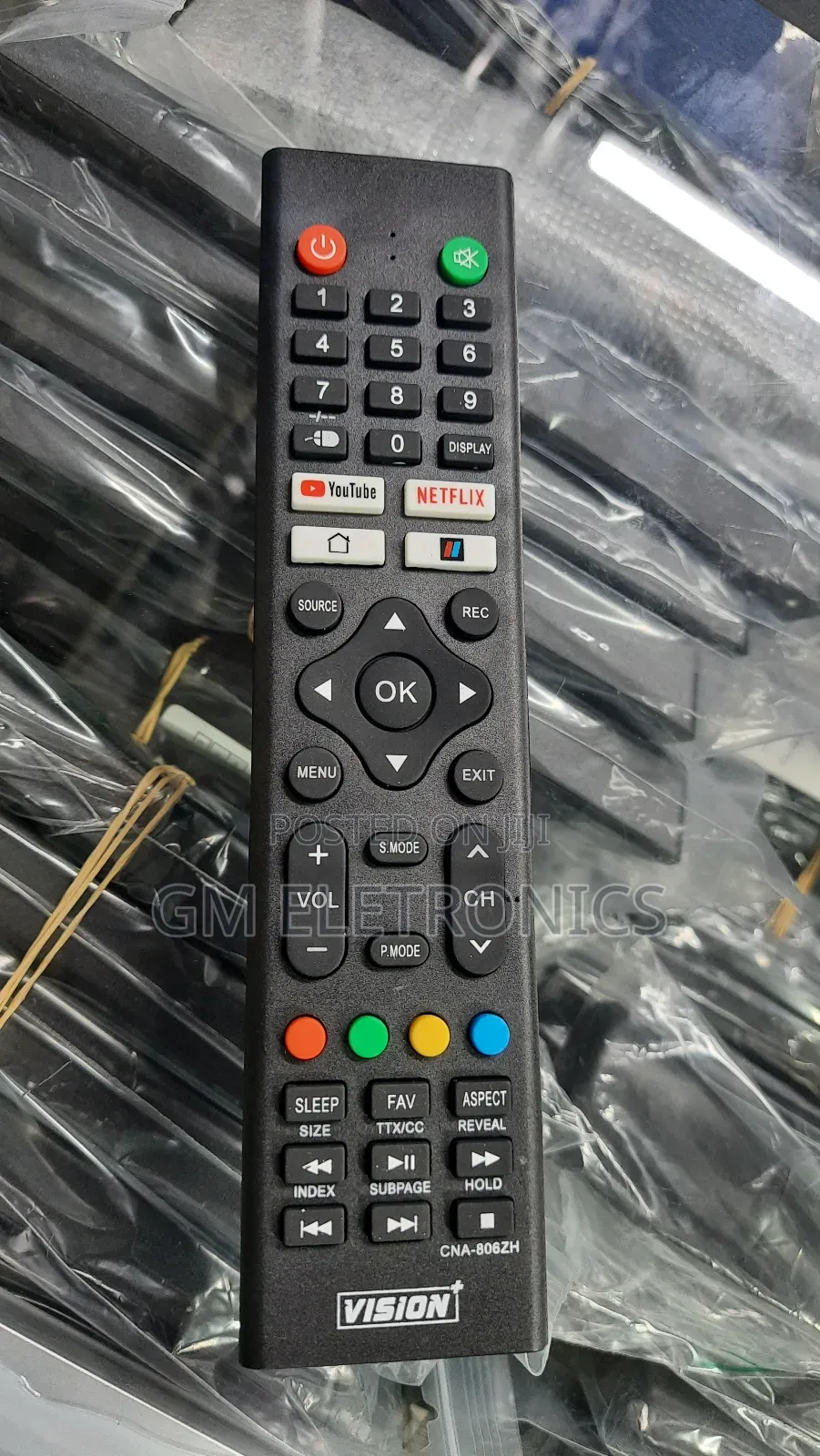 New Vision+ Smart TV Replacement Remote Control ( Black).