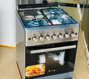 Roch Cooker 3 Gas + 1 Electric With Electric Oven Silver