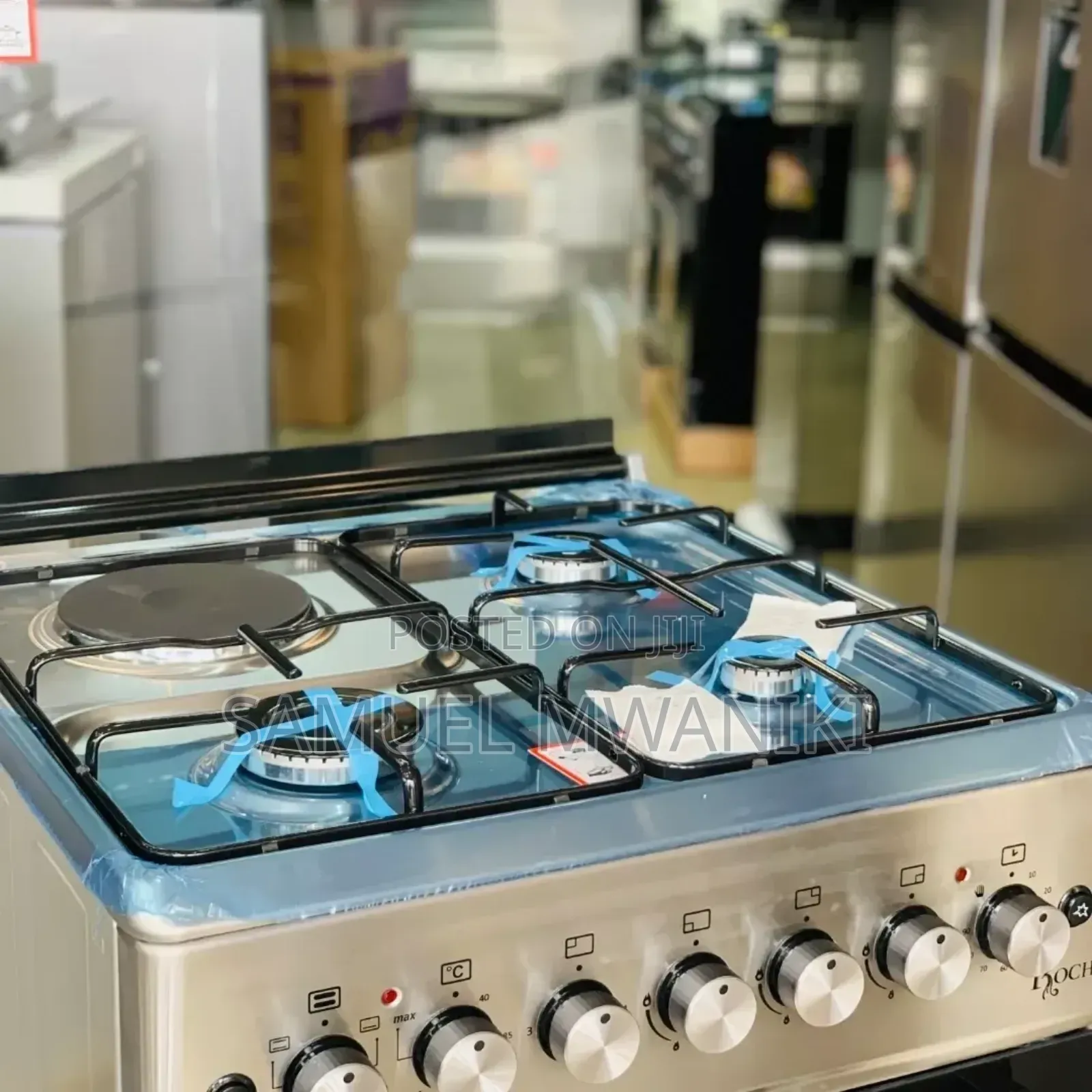 Roch Cooker 3 Gas + 1 Electric With Electric Oven Silver
