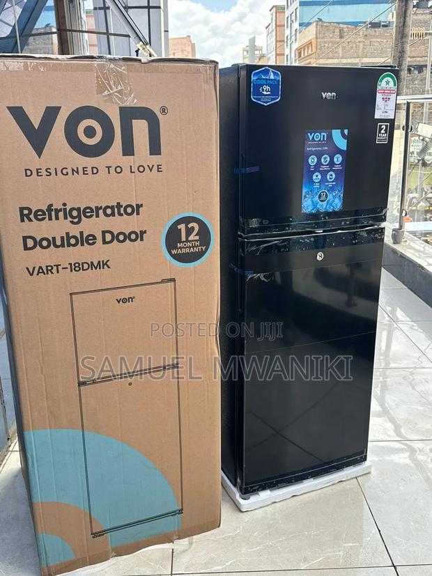 Von 138L Double Door Refrigerator Free Standing - main view