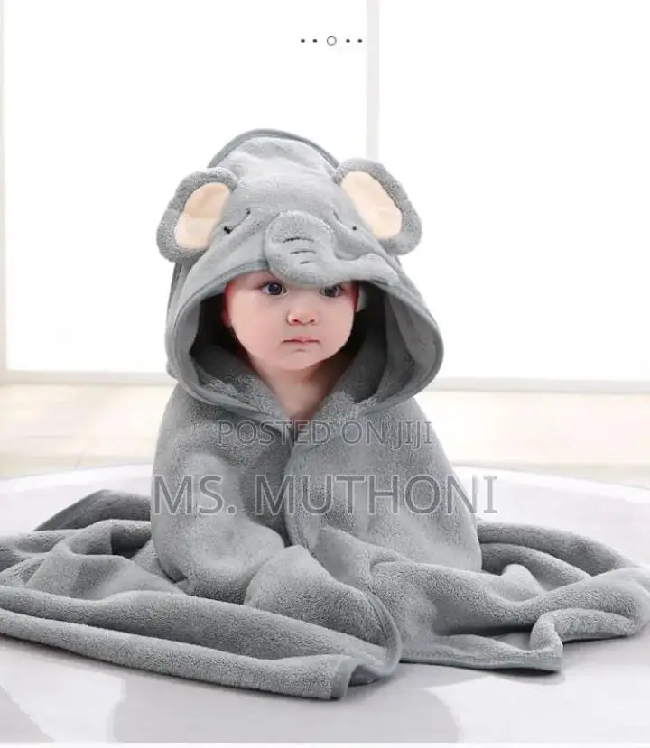 Animal Print Baby Bath Hooded Towels*
