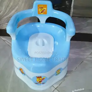 Kids Potty With Arm and Back Rest Blue