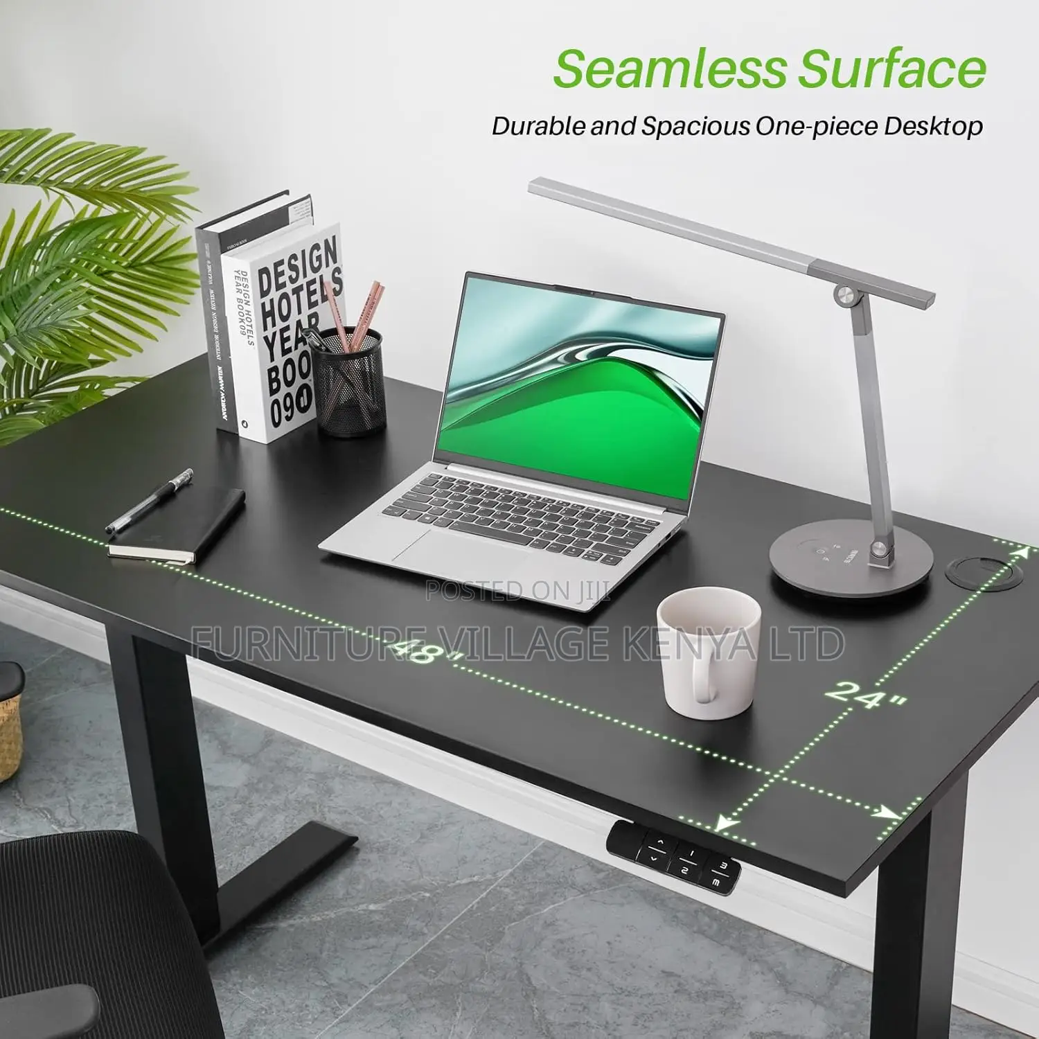 Height Adjustable 48 X 24 Inches Electric Lift Standing Desk