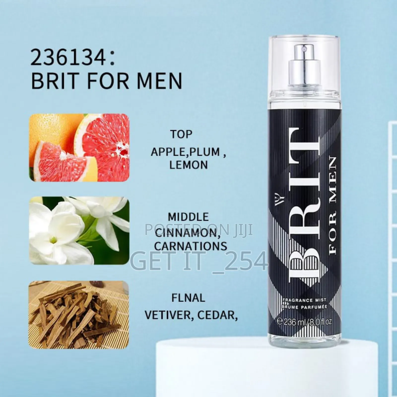 *Men Perfume Body Mist*
 236 Ml 
R,