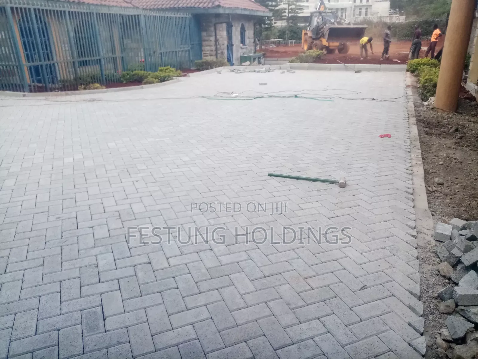 Seamless Cabro Works/Paving Blocks Laying