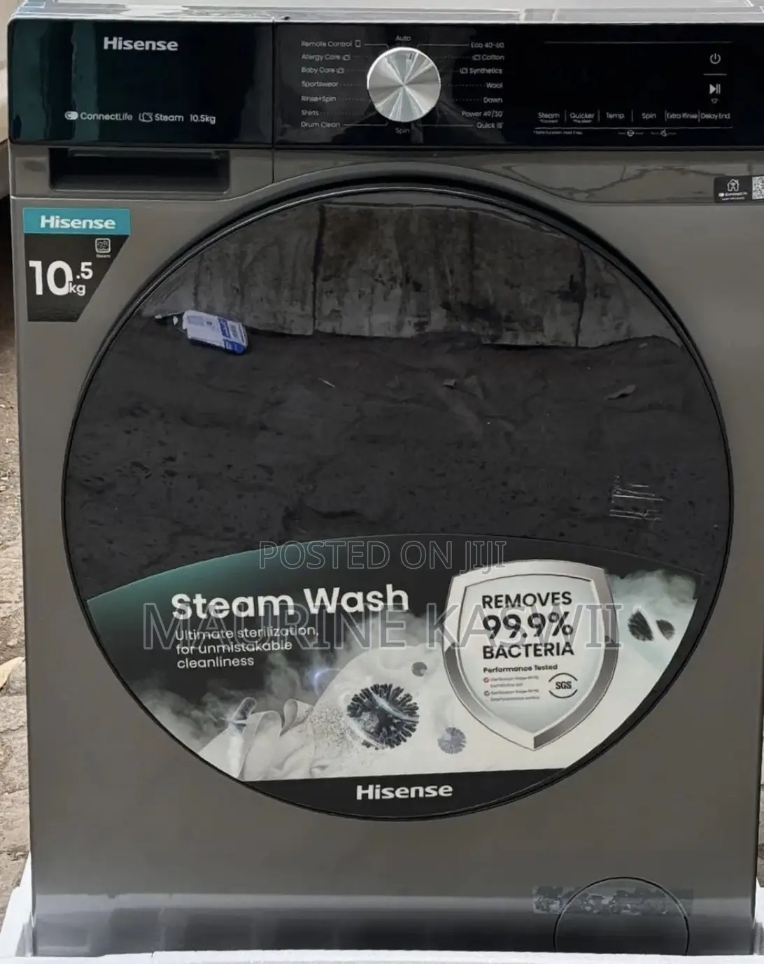Hisenses 10.5 Kg Wash and Spinfront Load