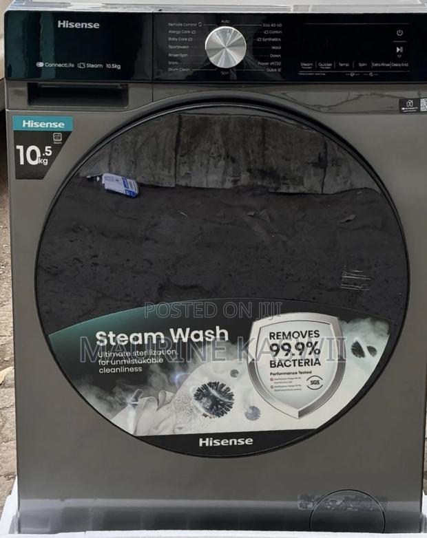 Hisenses 10.5 Kg Wash and Spinfront Load - main view