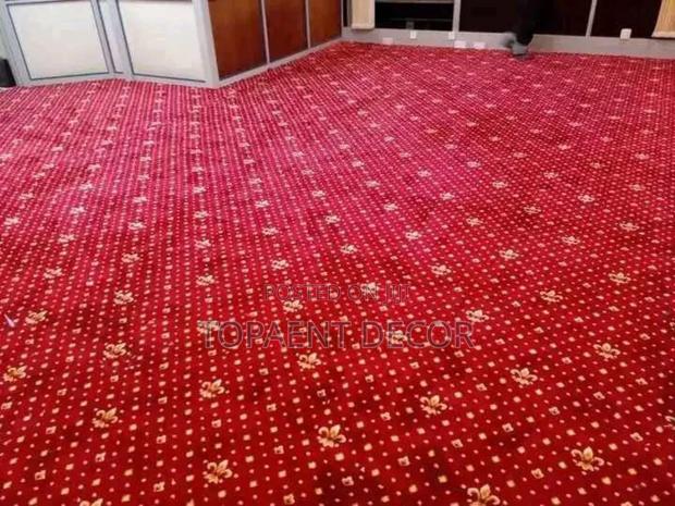 Red Flowered VIP Office Carpets - main view