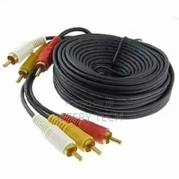 RCA Av Cable 20m 3-3 - Black