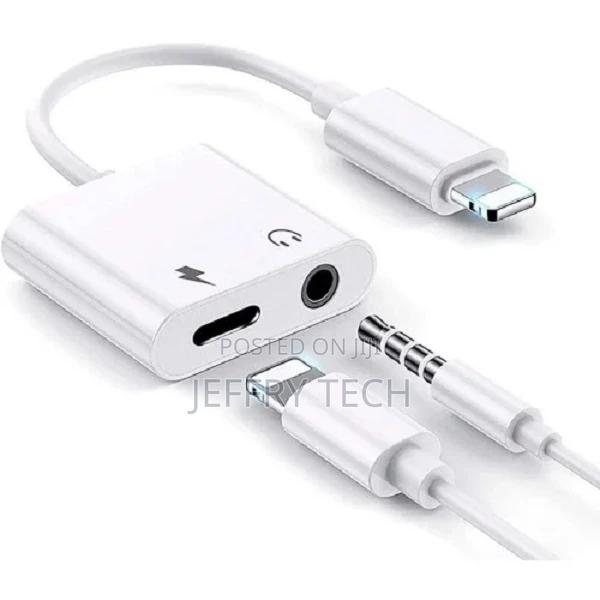 Headphone Jack for iPhone Lightning to 2 in 1 Dongle Adapter