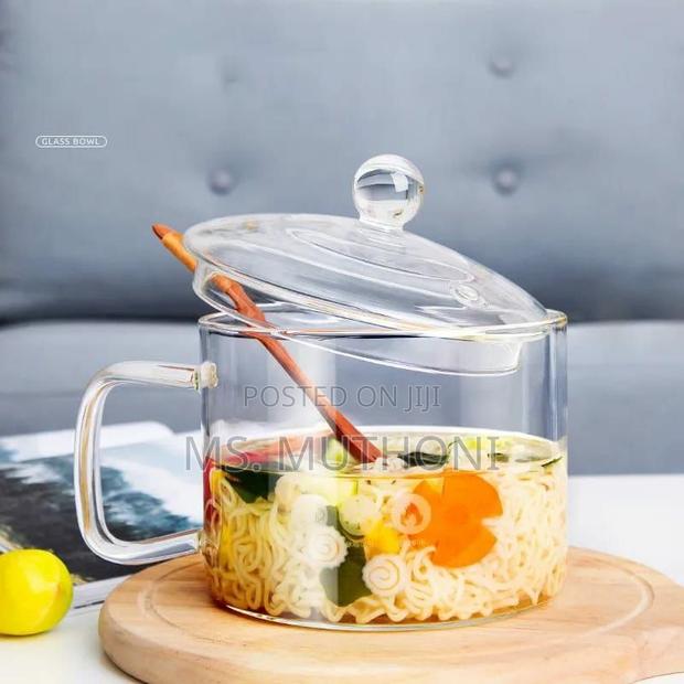 Glass Heat Resistant Cooking Pot With Handle - thumbnail 3
