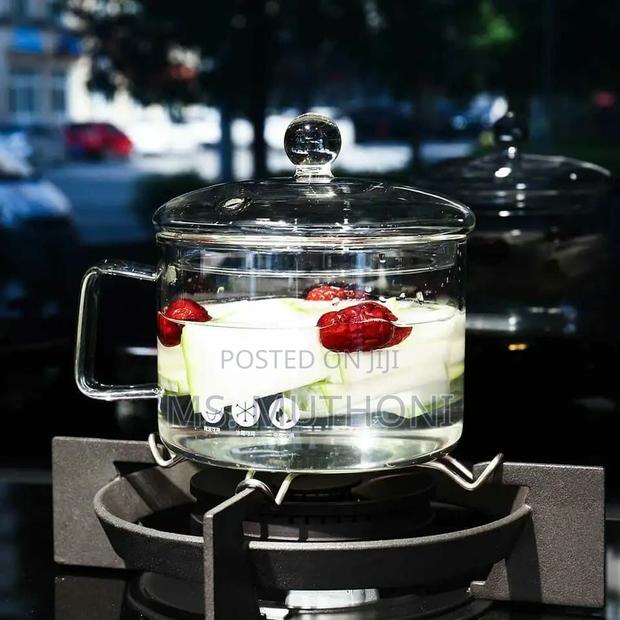 Glass Heat Resistant Cooking Pot With Handle - thumbnail 7