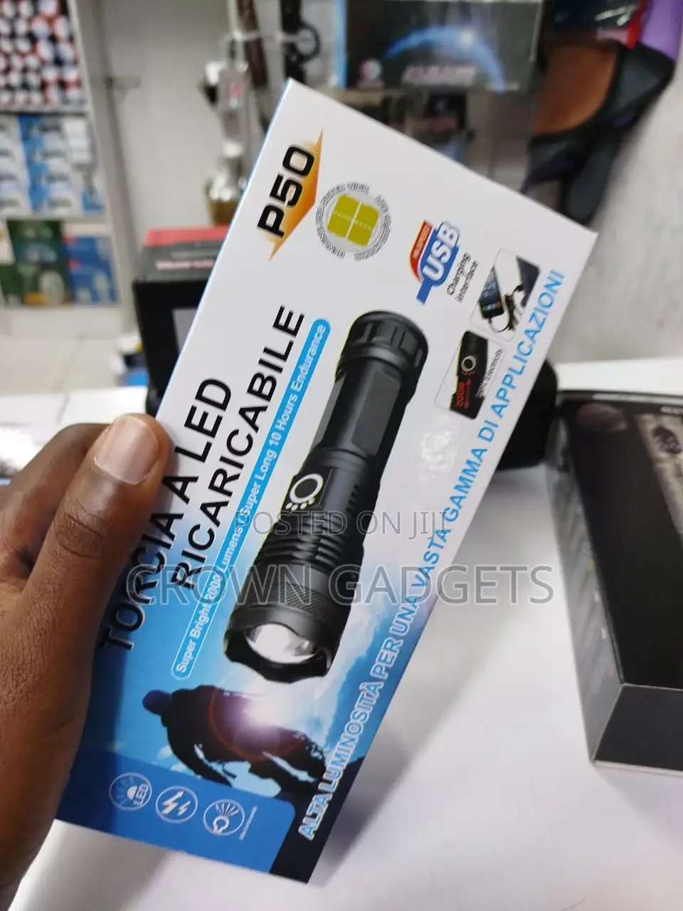 P50 Torch Flashlight, Rechargeable LED Flashlight- Lighting