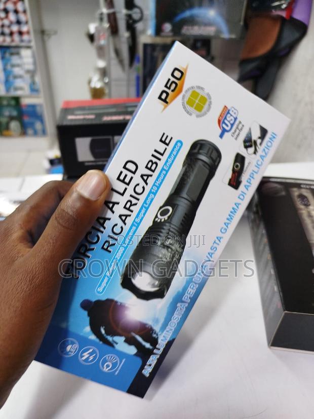 High-Power LED Torch, Rechargeable LED Flashlight - thumbnail 2