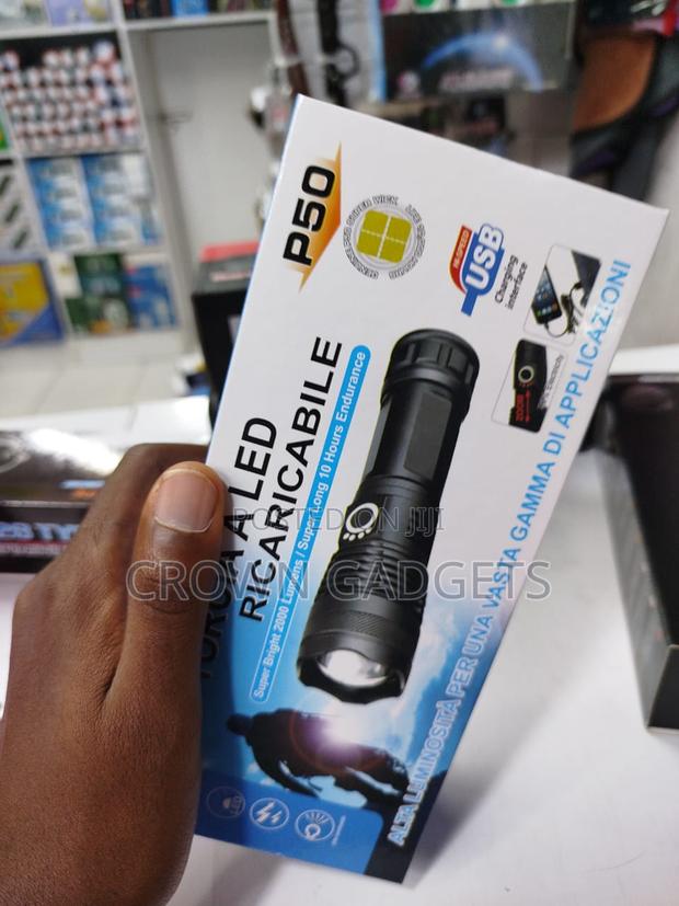 High-Power LED Torch, Rechargeable LED Flashlight - thumbnail 3