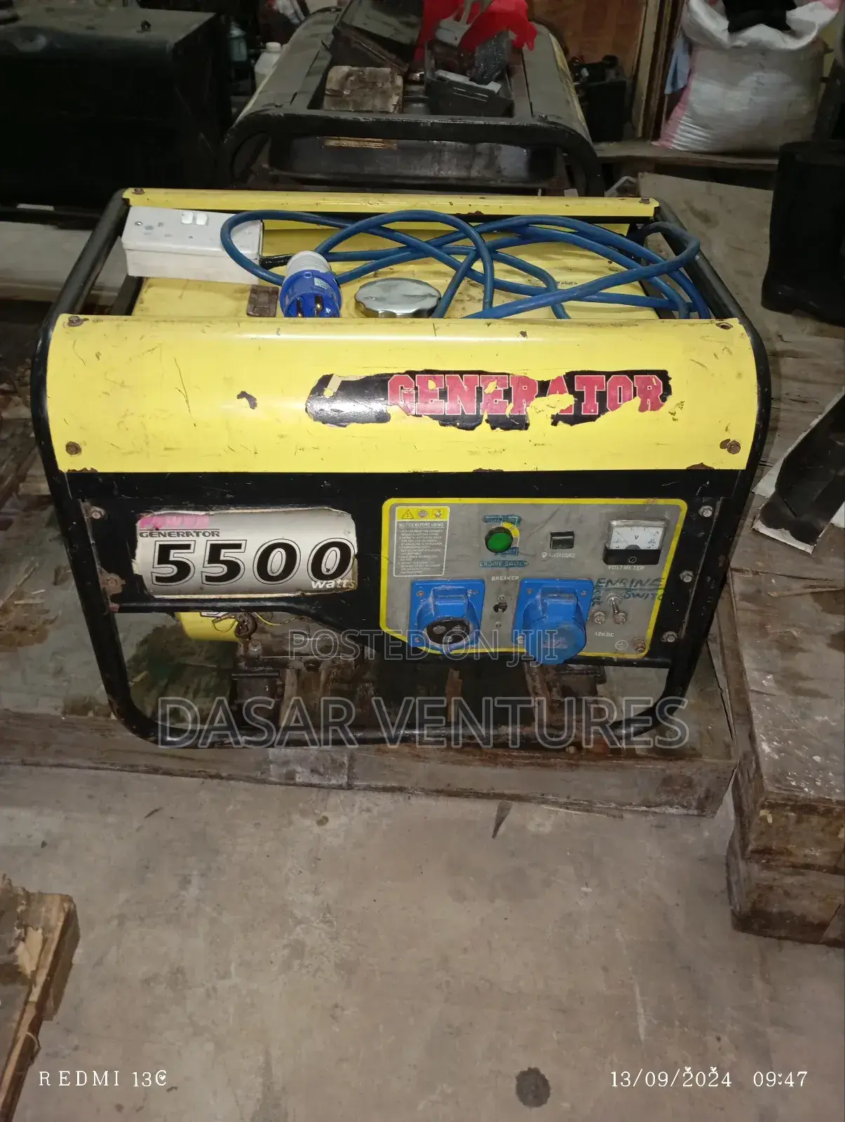 Generator Hire 5kva at 5500/-