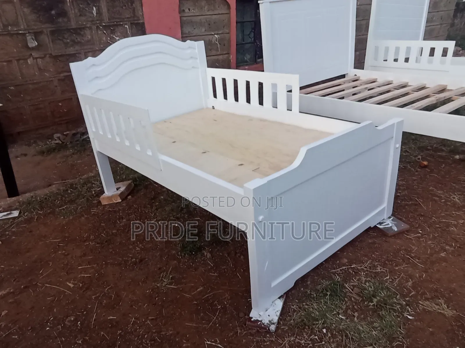 Wooden White Kids Bed