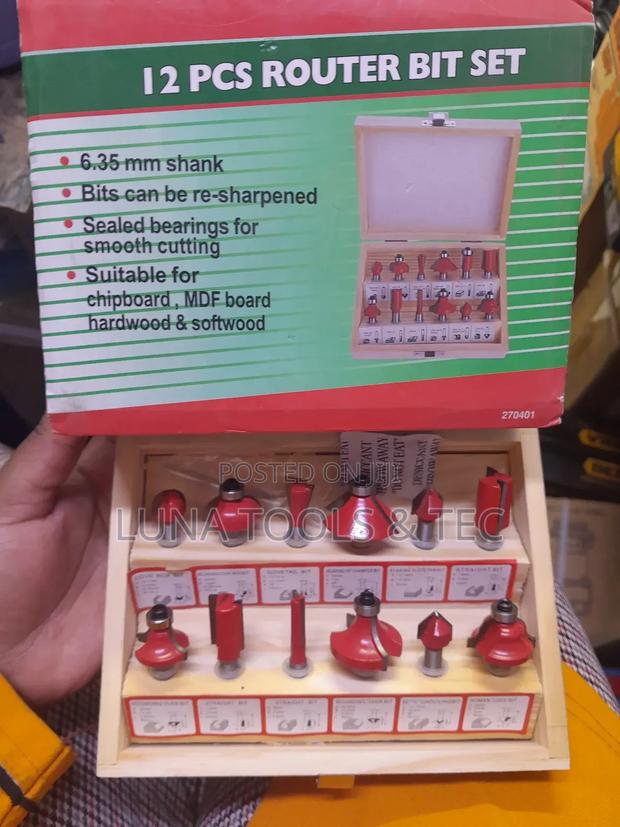 12pcs Router Bits Set.