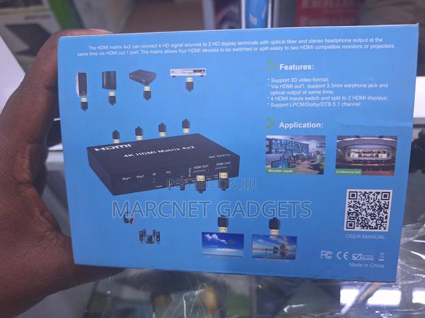 4×2 Hdmi Switch Matrix With Remote and Charger 60HZ - thumbnail 3