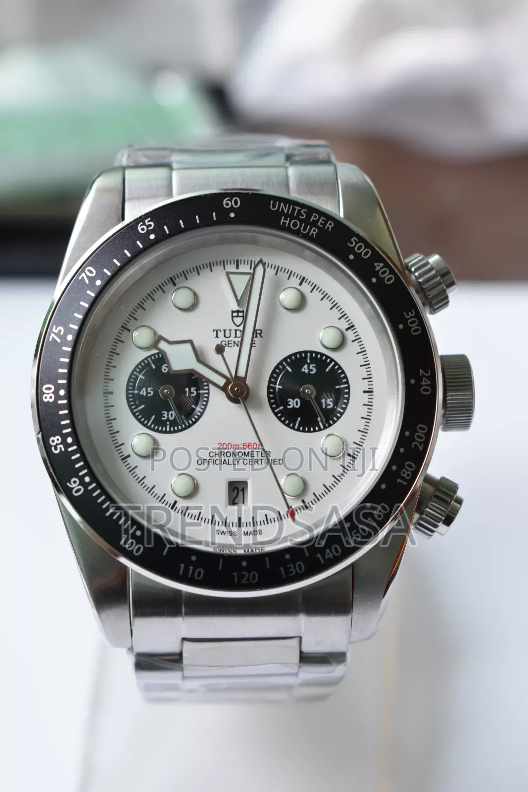 Tudorwhite Dial Chronograph Panda Watch