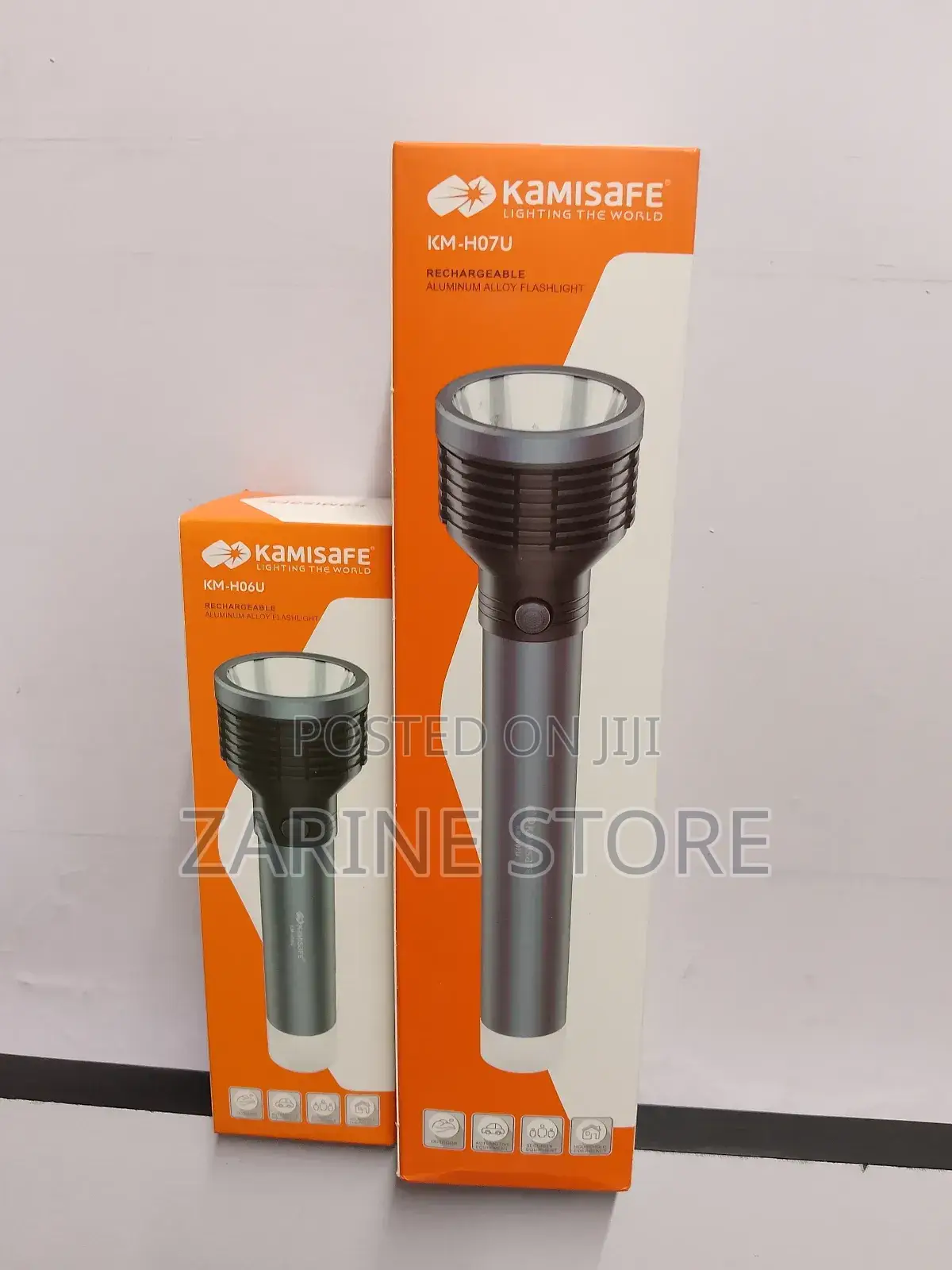 Kamisafe Light Rechargeable Torch 1500mah Battery