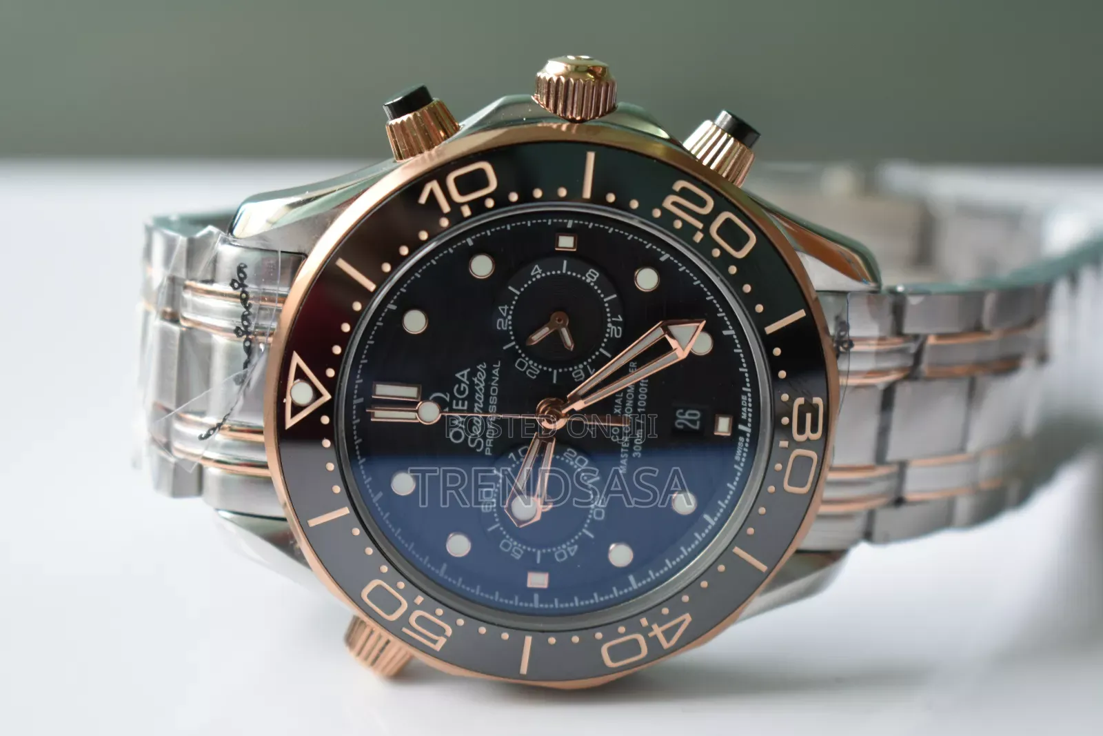 Omega Seamaster Two Tone Chronograph Watch
