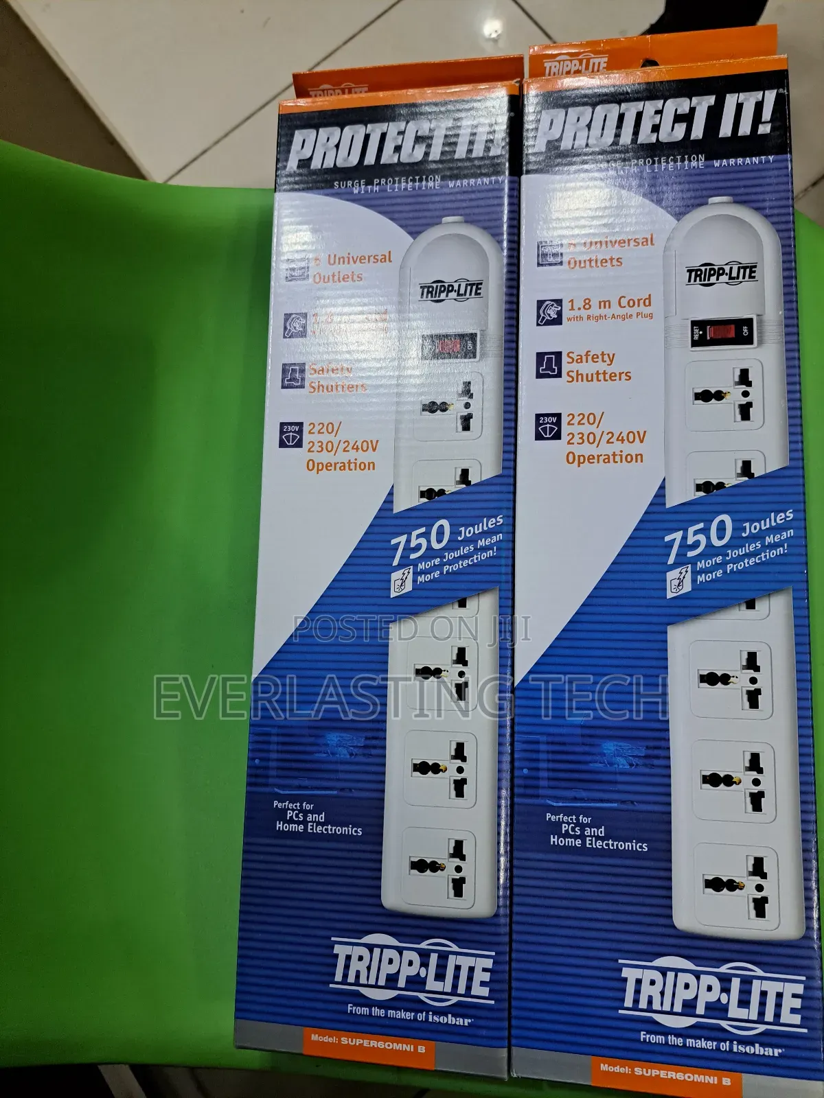 Tripplite 6 Ways Universal Outlet Surge Protector Extension 1.8m Cord