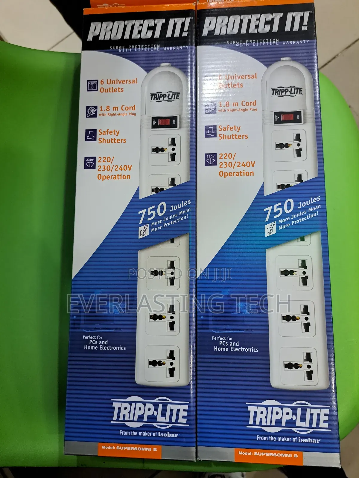 Tripplite 6 Ways Universal Outlet Surge Protector Extension 1.8m Cord