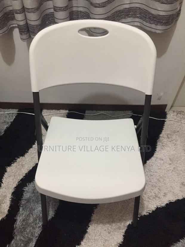 Foldable White Chairs for Garden, Party, Events, Office - thumbnail 4