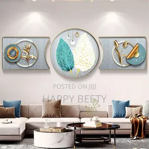 3pcs Crystal Porcelain Decorative Painting