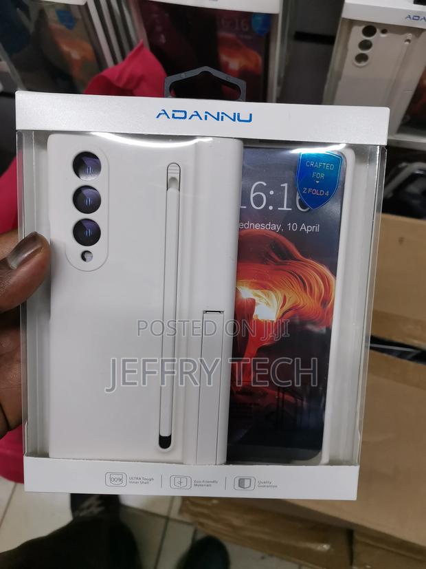 Whitegalaxy Z Fold4 Case, 2 in 1 Plating PC Pen Holder - main view