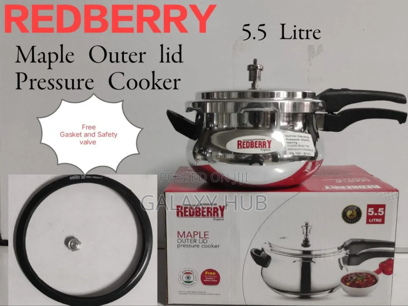 *Aluminium Marple Pressure Cooker*
Capacity 5.5 Litres