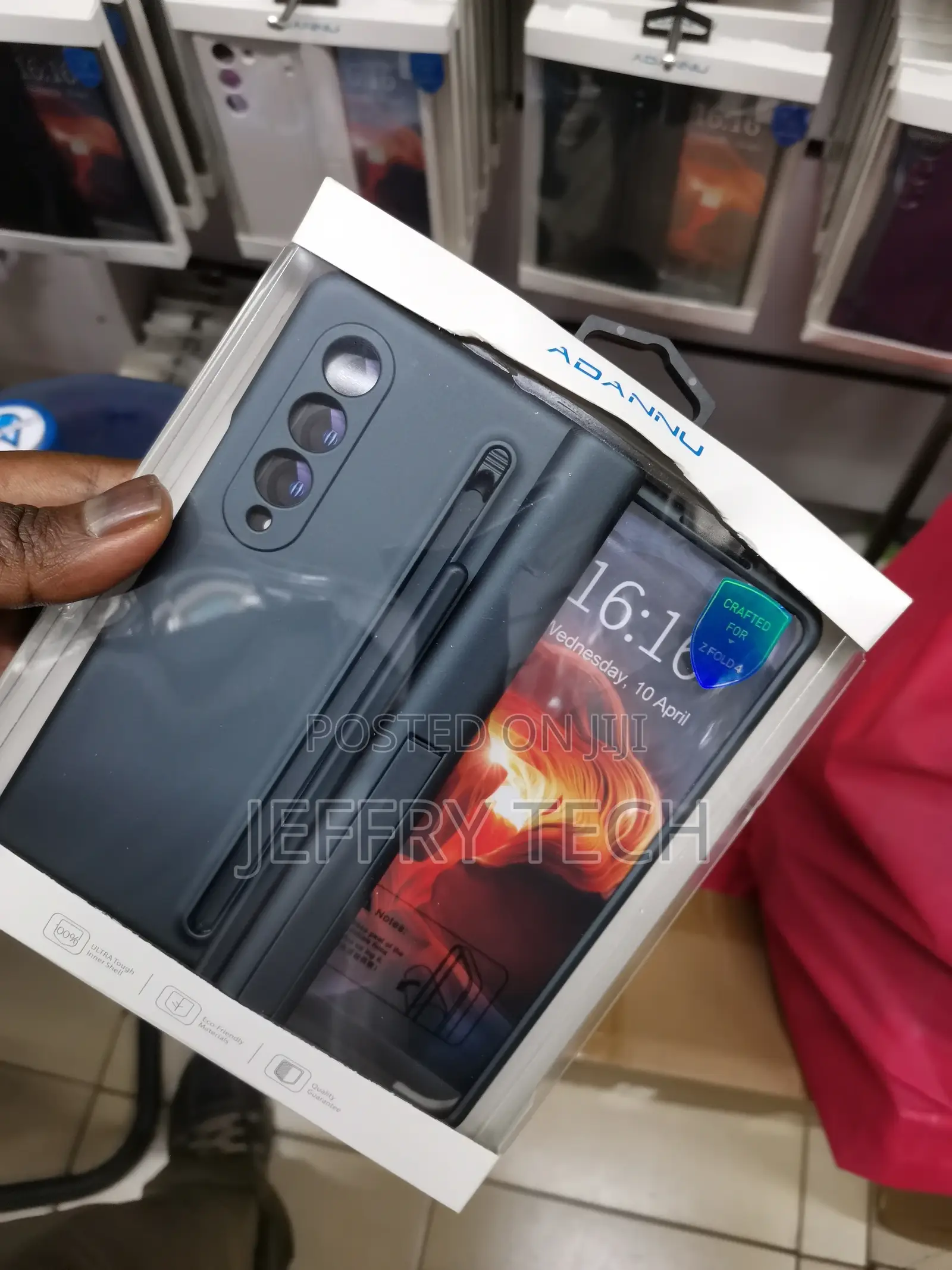Dark Bluesamsung Galaxy Z Fold 4 5gwith Pen Holder Case