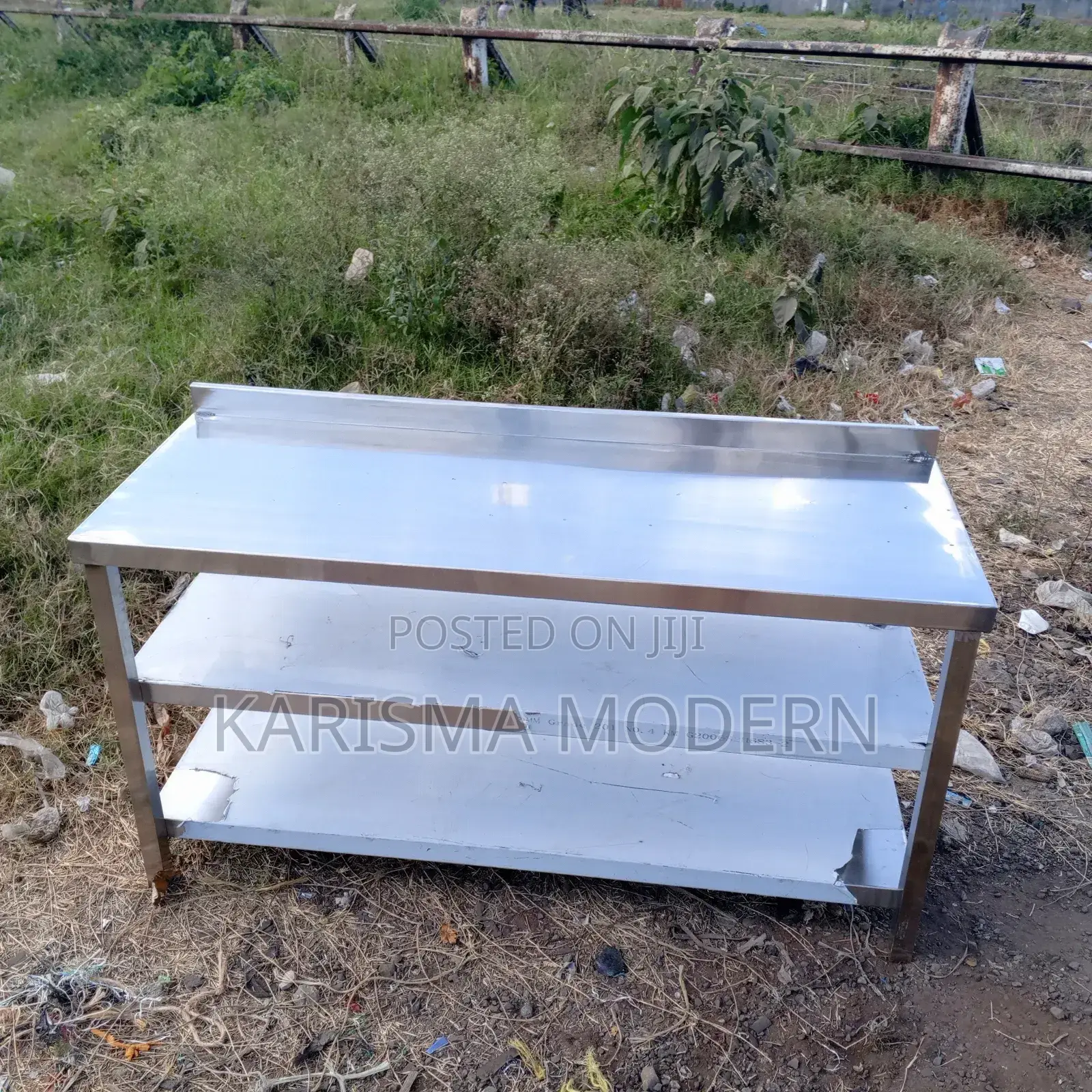 Original Stainless Steel Working Table With Undershelves