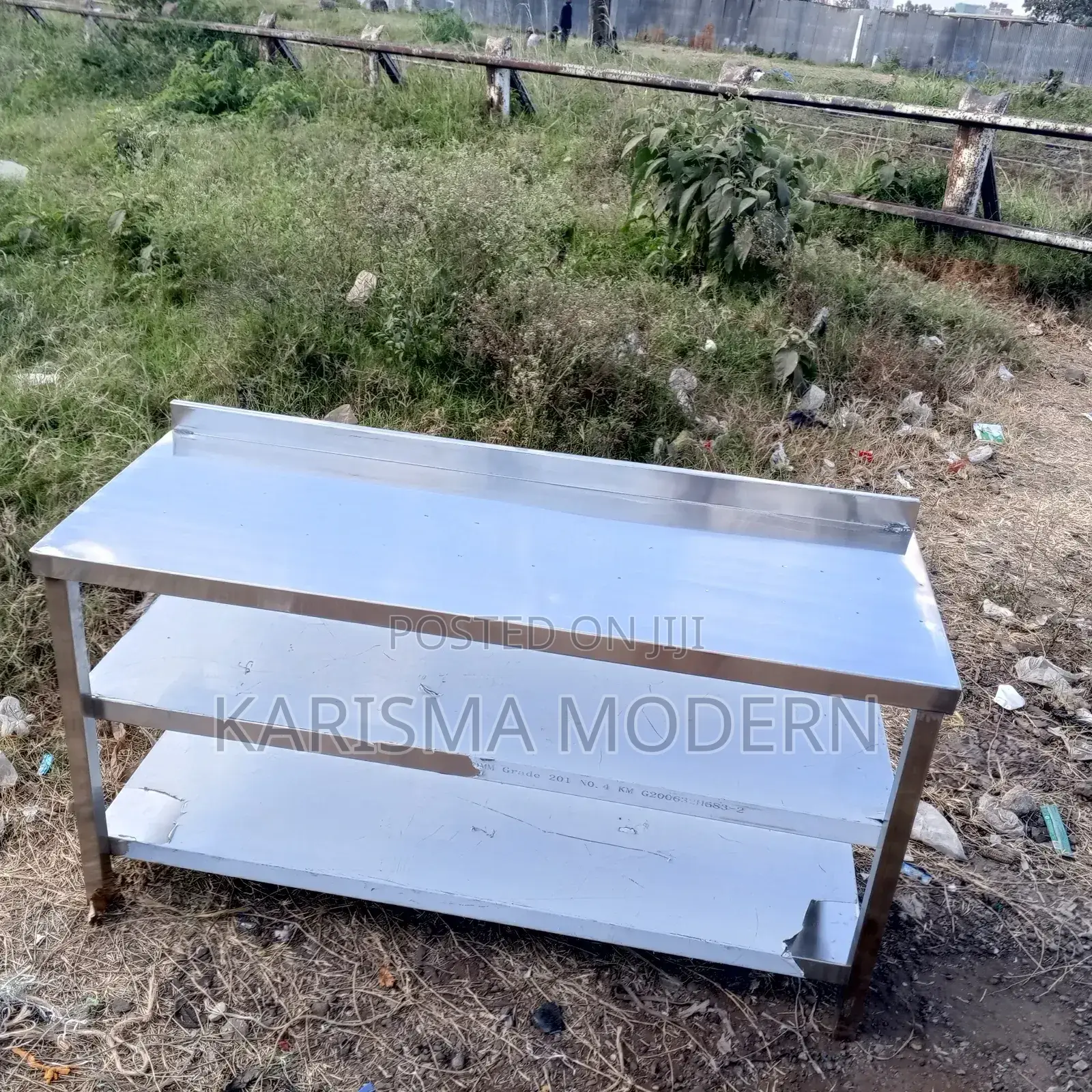 Original Stainless Steel Working Table With Undershelves