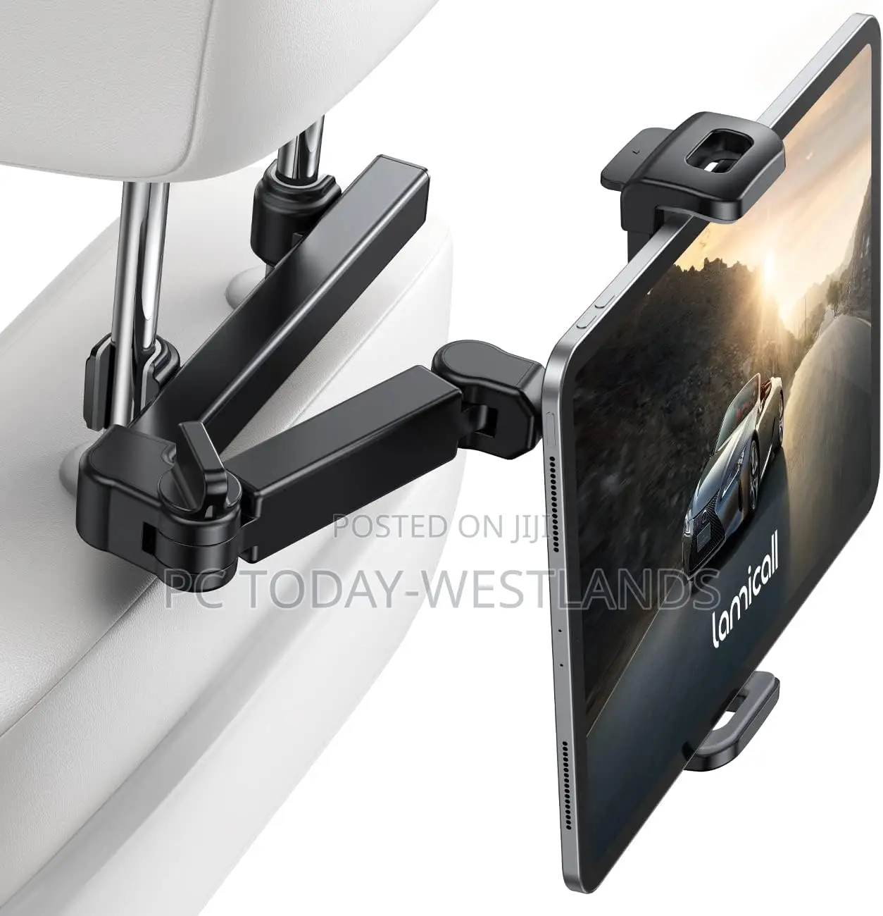 Lamicall Car Headrest Tablet Holder - [3 in 1 Extension Arm]
