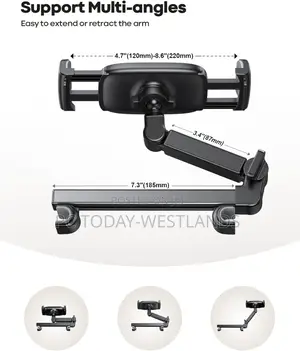 Lamicall Car Headrest Tablet Holder - [3 in 1 Extension Arm]