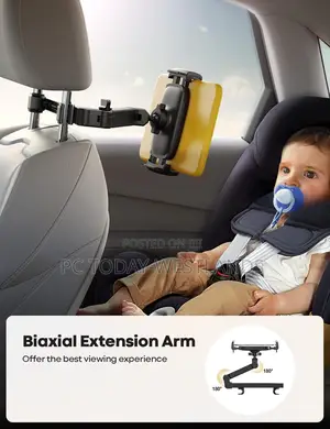 Lamicall Car Headrest Tablet Holder - [3 in 1 Extension Arm]